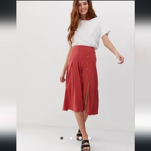 Asos Midi Skater Skirt with Slit
